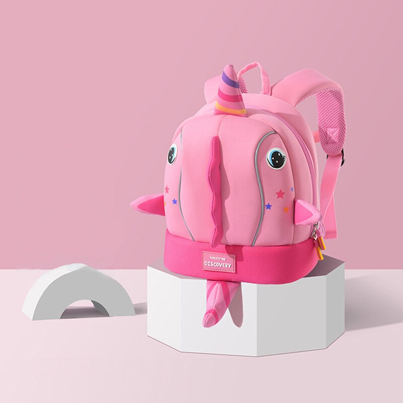 3D Cartoon maternelle sacs d'école mignon Anti-perdu enfant en bas âge sac à dos cartable bébé sacs pour âge 0-4 enfants enfants sac: Pink