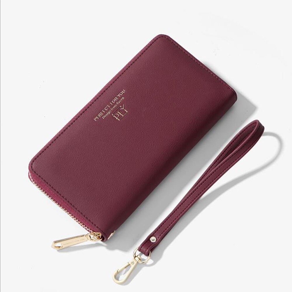 Dames portemonnee lange rits portemonnee dames creditcardhouder clutch bag: X0008-1