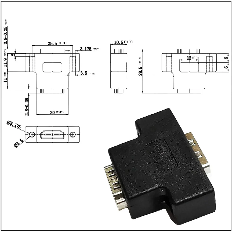 Hdmi Coupler Adapter Connector, Hdmi Female To Female Inline Straight Coupler With Screw Panel Cables Connector Cable Adapter