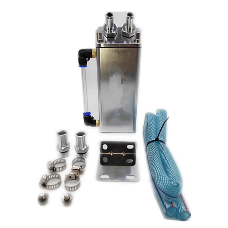 Universal SPSLD Engine Square Shape Oil Catch Can Oil Tank Reservoir With 2 Bigger Fittings Oil Catcher