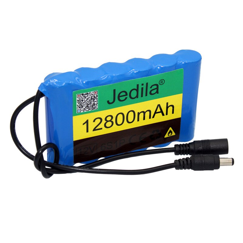 Portable Super 12V 12800mah battery Rechargeable Lithium Ion battery pack capacity DC 12.6v 12.8Ah CCTV Cam Monitor