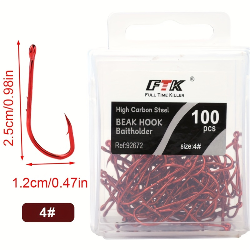 FTK-anzuelos de pesca rojos, Señuelos de pesca con púas de mar, vástago de pico, soporte para cebo vivo, plantilla de pesca de carpa, anzuelos de gusano, accesorios, aparejos: Verde