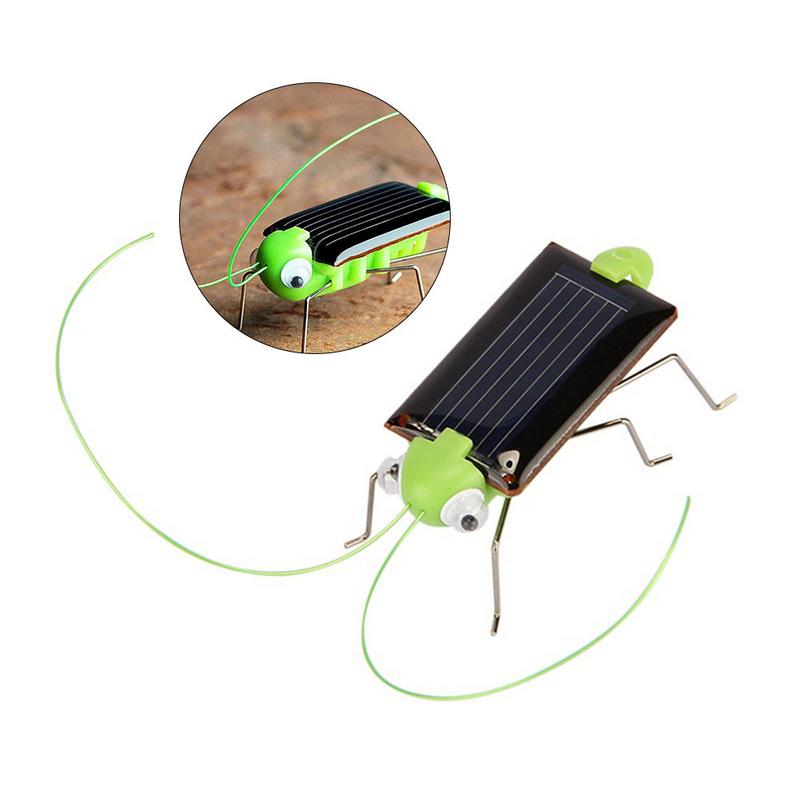 Grappige 1 pc Zonne-energie Power Insect Sprinkhaan Cricket Kinderen Educatief Speelgoed Christmas Solar Speelgoed Speelgoed