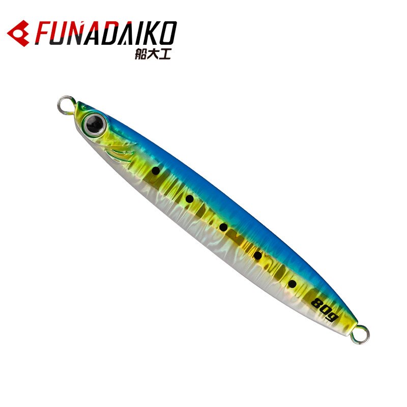 Lot De 5 Leurres De Pêche Plomb Coulant - Chute Lente, Jigging - 10g à 80g (Neuf)