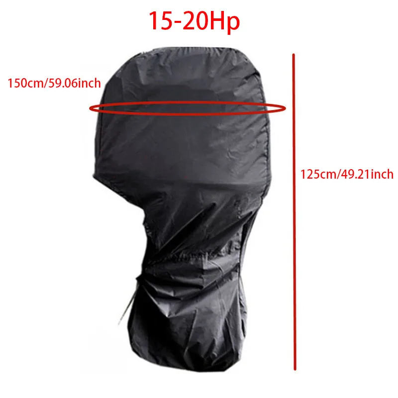 Outboard Motor Covers Trailerable Full Boat Motor Cover Waterproof Heavy Duty Oxford Fabric Outboard Engine Covers Waterproof: Ivory