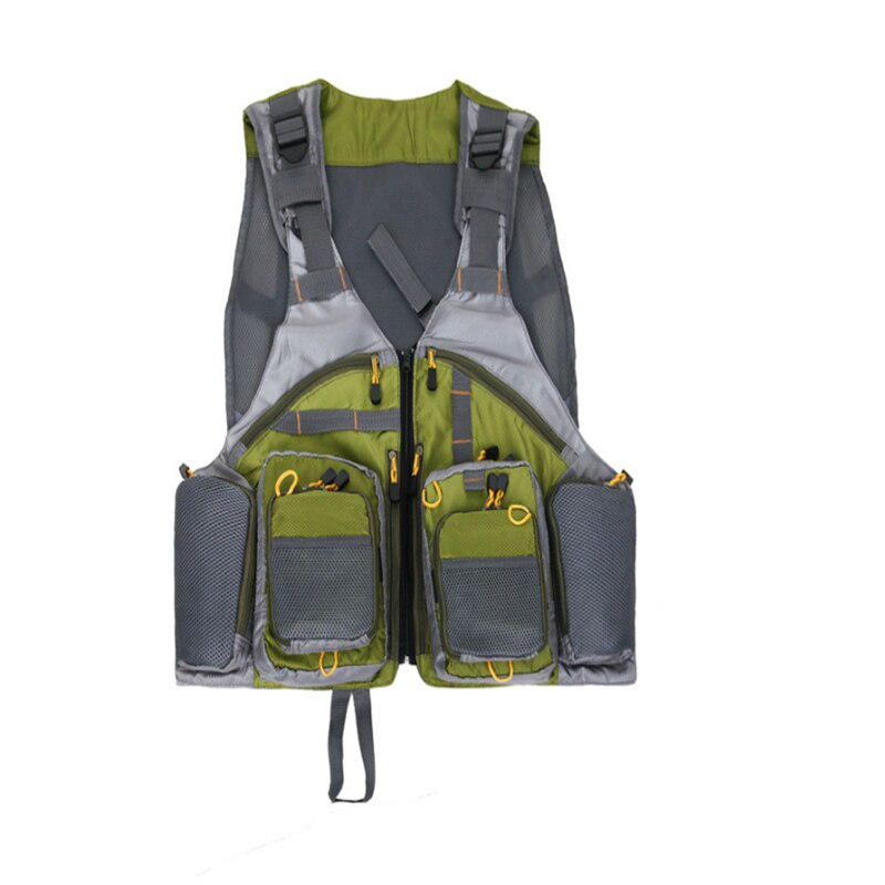 Men's Fly Fishing Vest Adjustable Size Multiple Pockets Bass Fishing Mesh Backpack For Men And Women