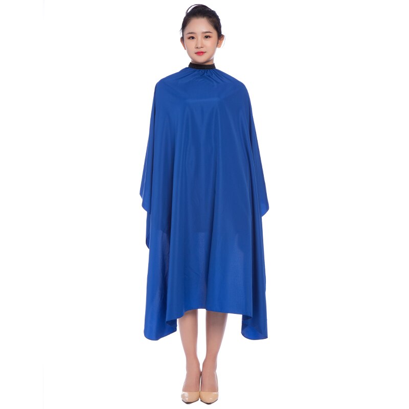 Tablier de coiffeur pour Salon de coiffure, Cape pour coupe de cheveux, robe de coiffure, Cape pour Salon de coiffure, tablier en tissu de coiffure: WB004-Blue