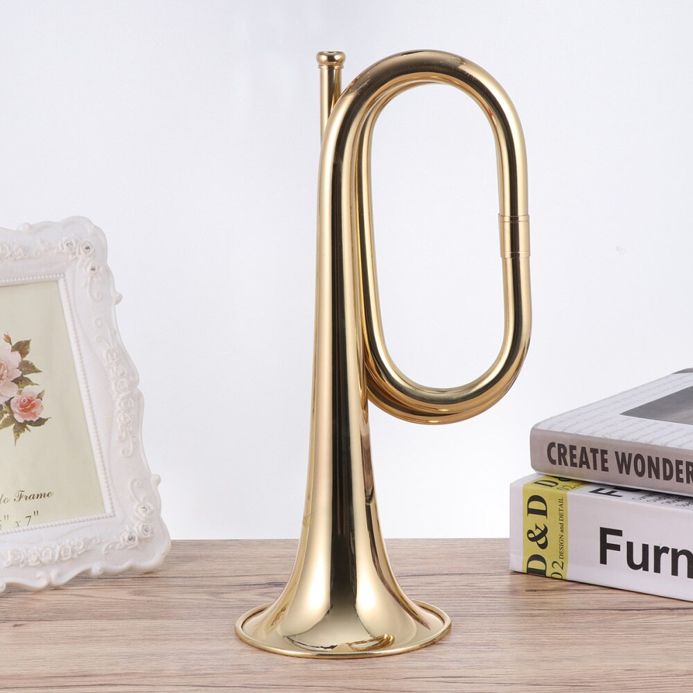 1Pc Trumpet Student Trumpet Flat Trumpet Brass Instruments Bugle Trumpet for Outdoor