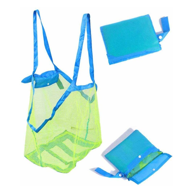Bolsas de malla de gran capacidad para juguetes de playa para niños y mujeres, organizador de ropa, toalla, cosméticos, maquillaje