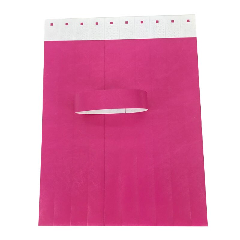 100 Count TYVEK Wristbands 3/4" PAPER WRISTBANDS For EVENTS wedding favors: Rose red