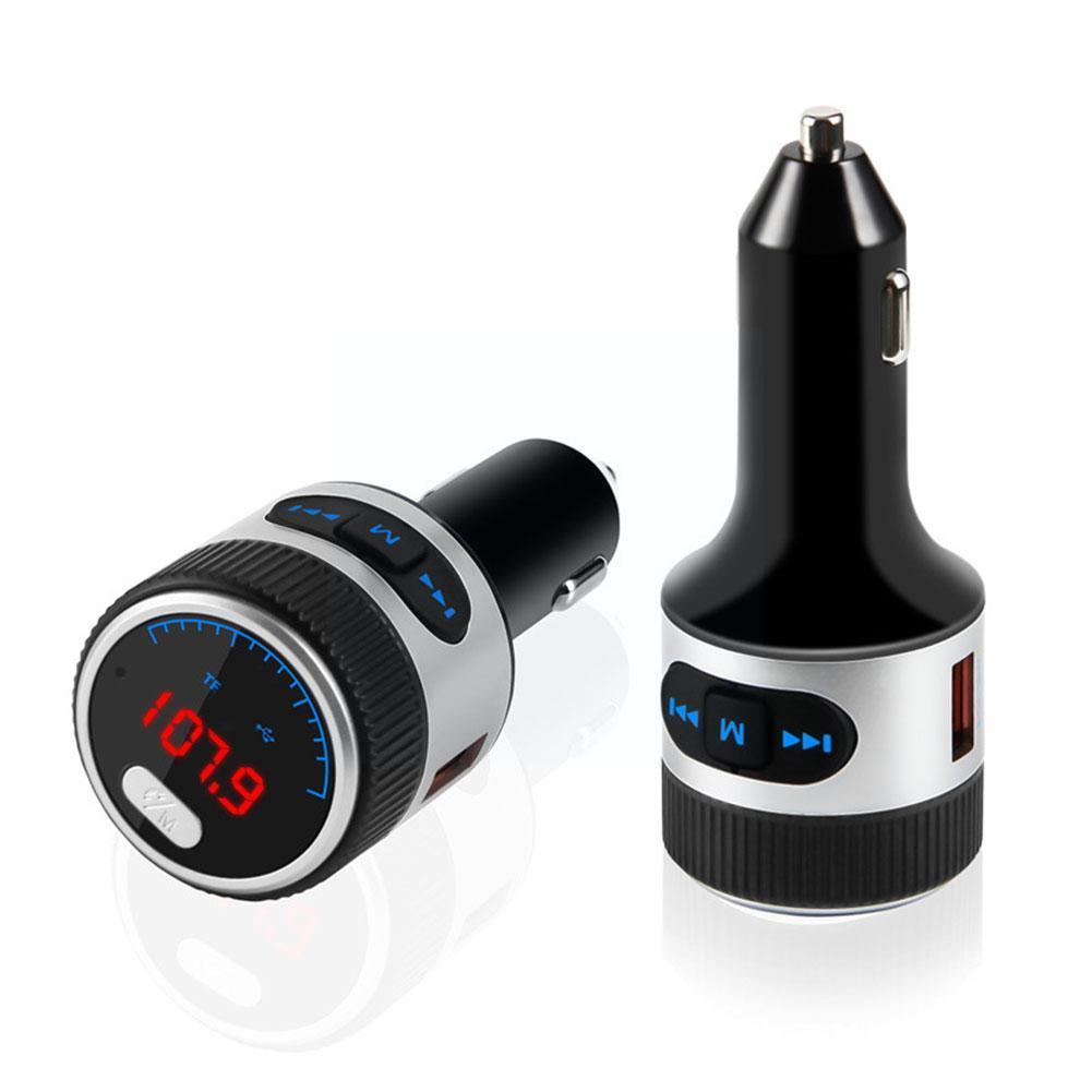 Car Bluetooth 5.0 FM Transmitter, Receiver With Deep Audio Hands-free Car Transmitter Stereo, LED, Bass Adapter FM And MP3 R3W3