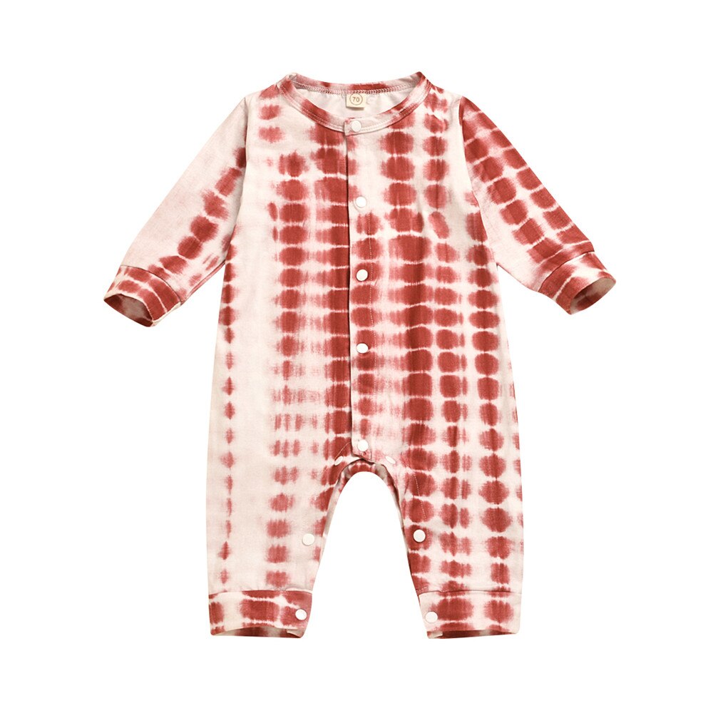 cravate colorant rayé infantile bébé garçons filles barboteuse 0-24M 4 couleurs automne à manches longues combinaison combishort coton vêtements: A / 6M