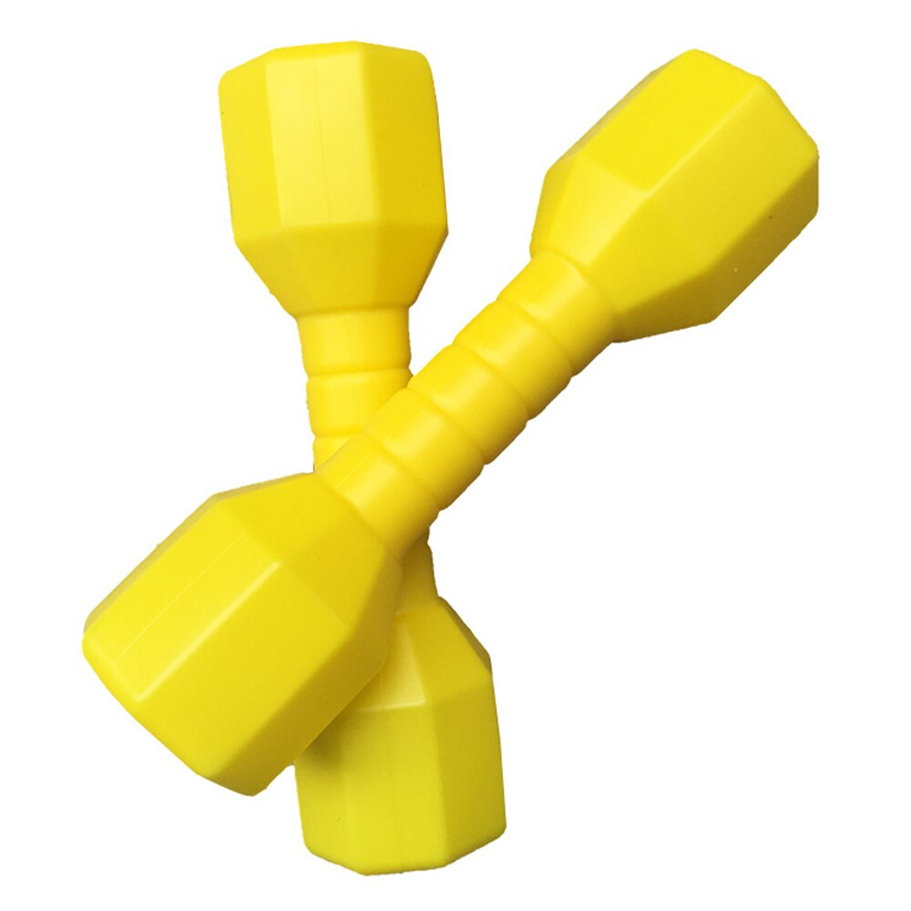 1 paar fitnessapparatuur voor de vroege educatie, kleuterschool, gym, thuis, dans, rekwisieten, halters, handgewichten, sportschool: Geel