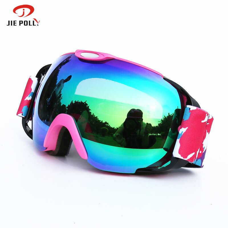 lv qi Ski Goggles Double Layer Anti-fog Ski Goggles Large Spherical Warm Cocker Myopia Windproof