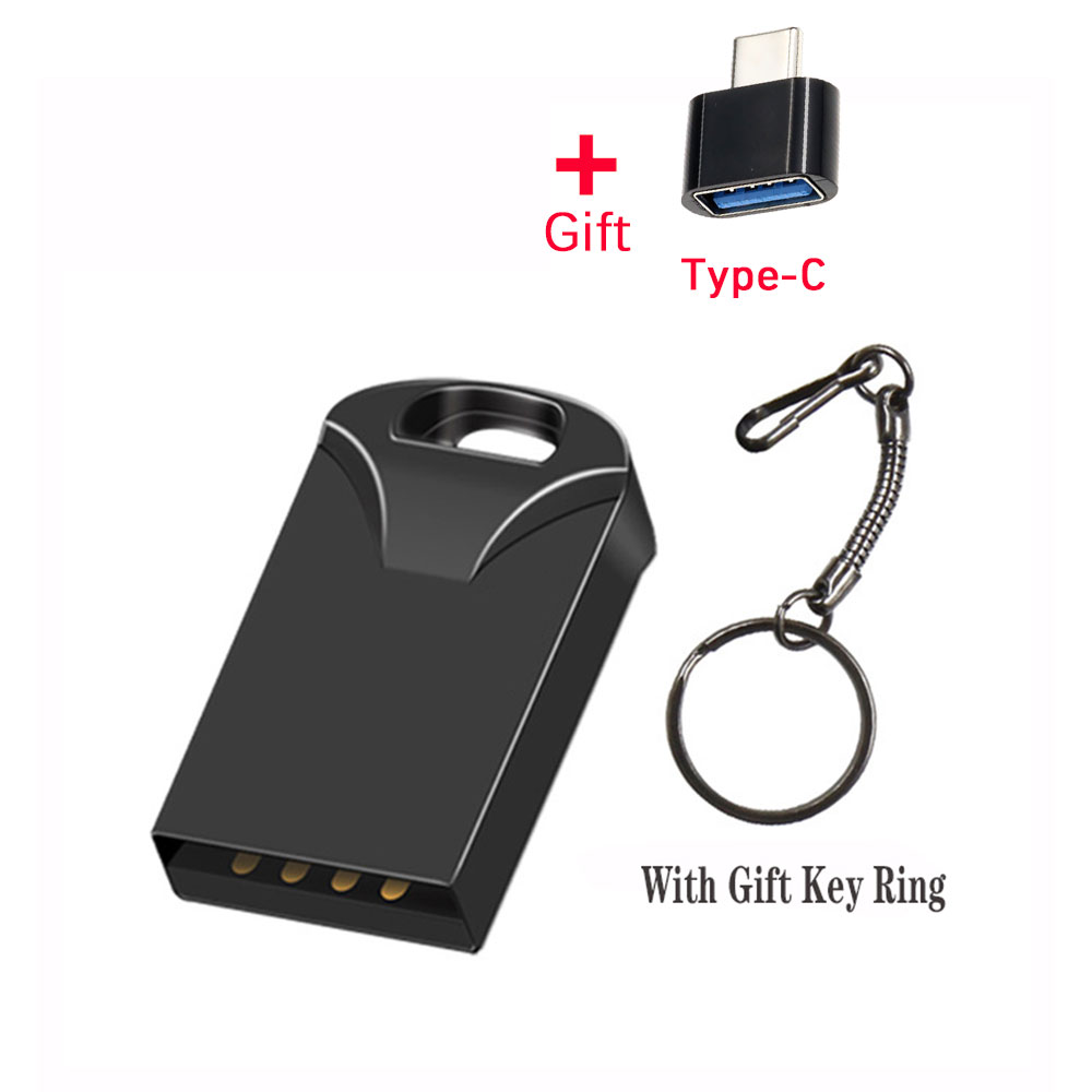 Mini Metal Usb Flash Drive USB 2.0 Pen Drive 64gb 128gb 256gb Flash memory card USB Stick Pendrive 8gb 16gb 32gb memory Stick: black / 512GB