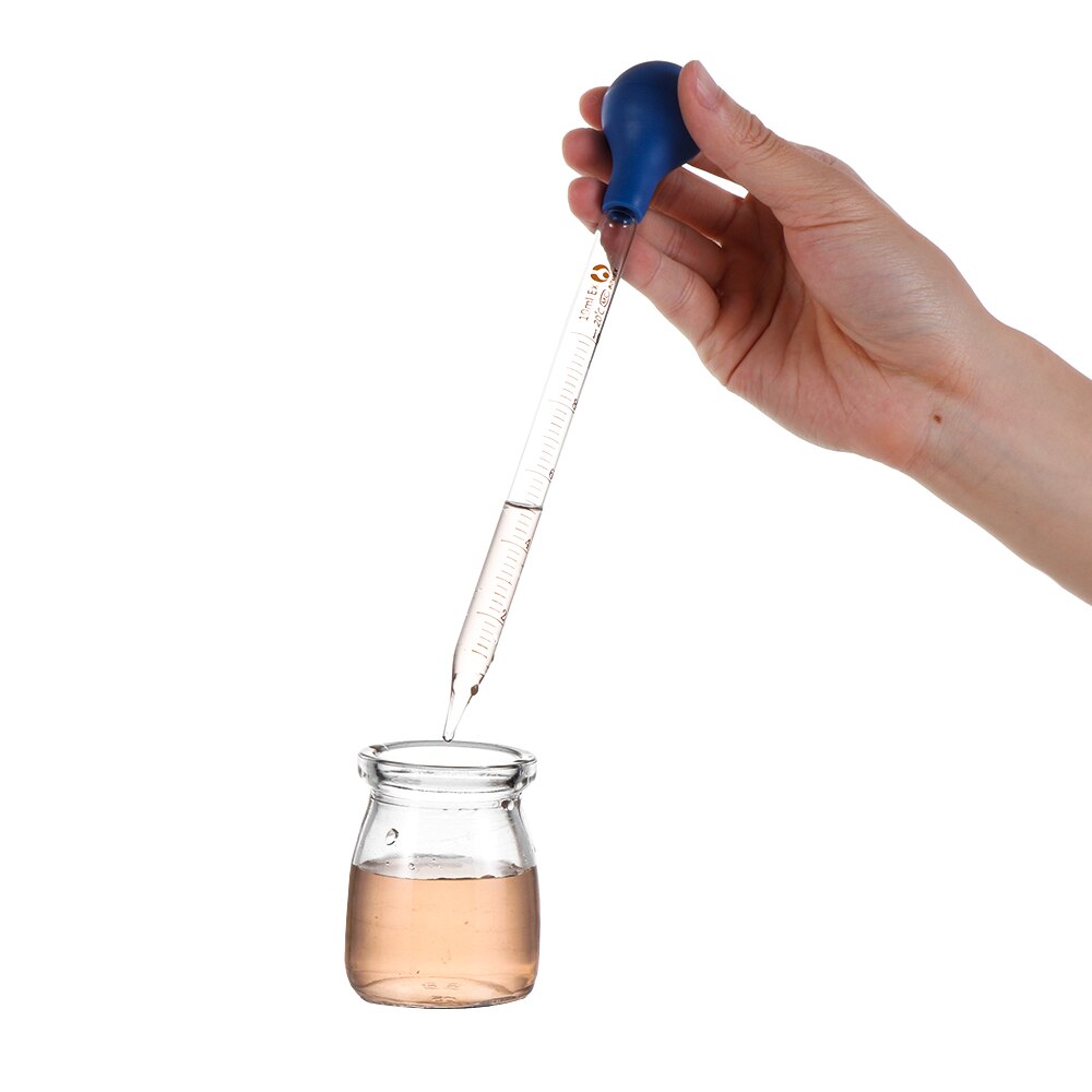 5/10ml Glass Dropper Useful Multi-function Rubber Head Graduated Pipettes Transparent Test Tubes Lab Scale Laboratory Supplies