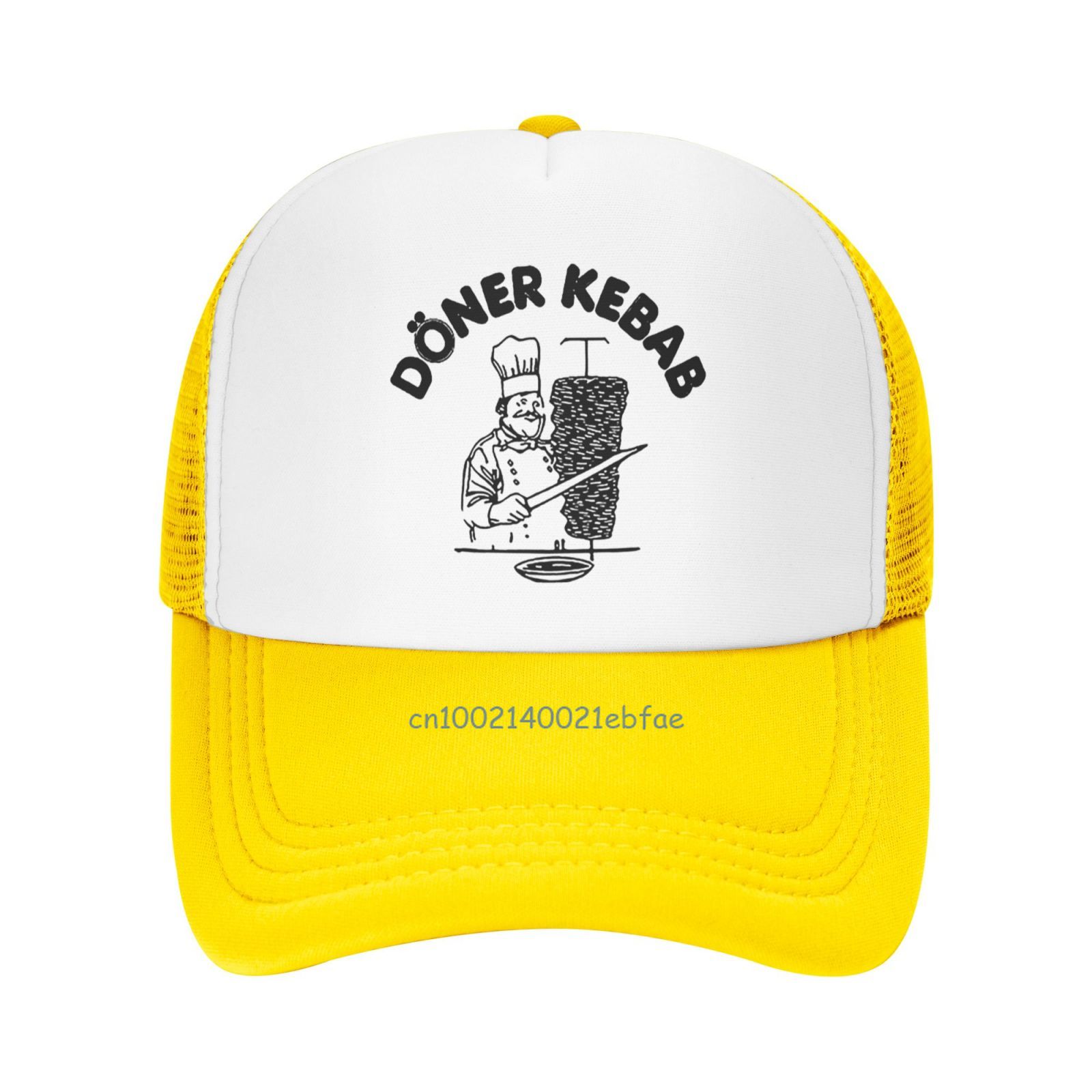 Funny Doner Kebab Baseball Cap Summer Breathable Mesh Caps Unisex Sun Protection Fishing Hats Adjustable Snapback Hat: Brown