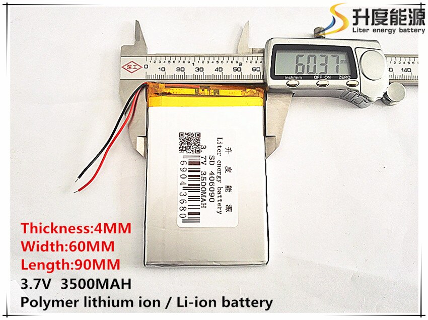 3.7 V 3500 mAh 406090 Lithium Polymeer Li-Po li ion Oplaadbare Batterij cellen Voor Mp3 MP4 MP5 GPS PSP mobiele bluetooth