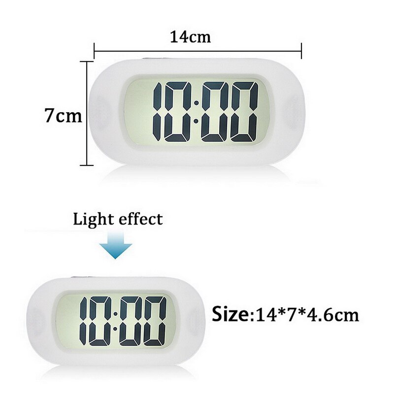 LED Digital Alarm Clock with Calendar Snooze Backlight Display for Home Office Travel Table Clock Kids Electronic Desktop Clocks: C1