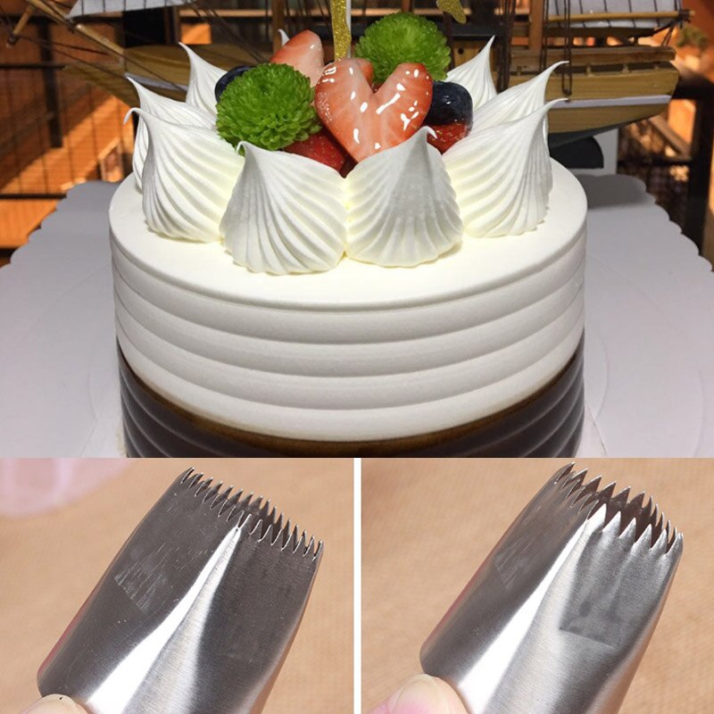 Utensílios de confeitaria, ponta de confeiteiro, bicos para cobertura, 1 peça, tamanho grande, ferramentas de decoração de bolo, quadrado, acessórios de cozimento