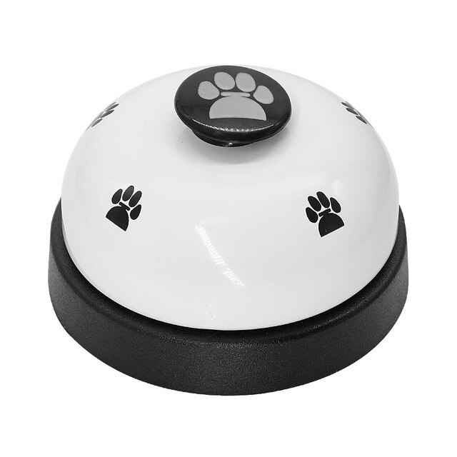 Dog Training Feeding Ringer Pet Cat Call Bell Toys Interactive Dogs IQ Educational Device Feed Reminder Accessories: White