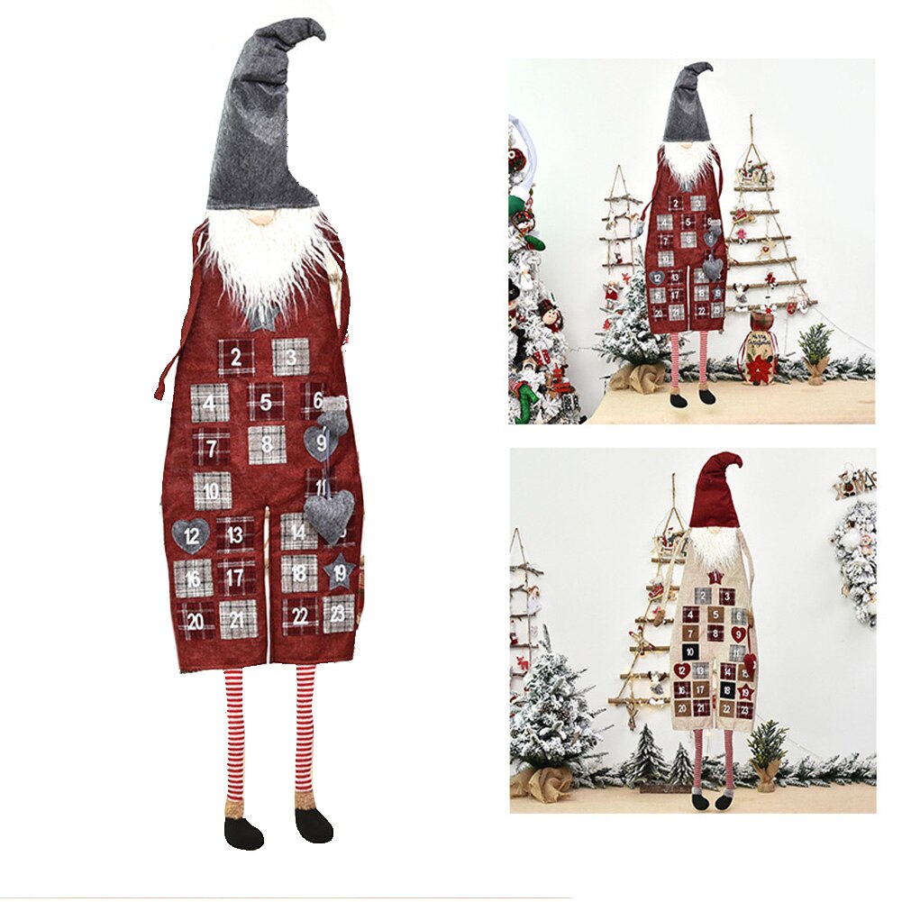 Hjem 24 dages julemandsfest børn tæller ned adventskalender juledekoration håndværk stue vægophæng