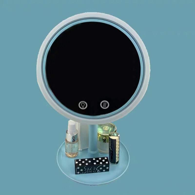 Mirror With Led Light Makeup Mirror Stand For Cosmetics Dressers Led Mirror With Light Side Mirror Folding Set: Blue
