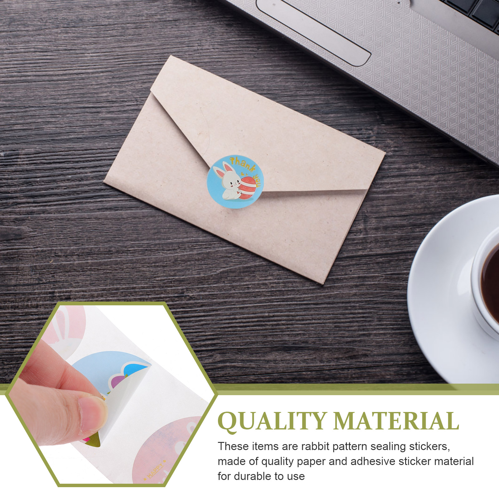 4 Rolls Sticker Easter Accessory Cartoon Egg Sticker Easter Sticker Festival Rabbit Sticker for Easter