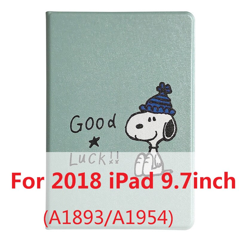 Tablet Case for iPad 10.2" 7th Gen, 9.7" 5th/6th Gen, Air 1/2/3, Pro 9.7"/10.5" - PU Smart Cover: 2018 iPad 9.7 inch