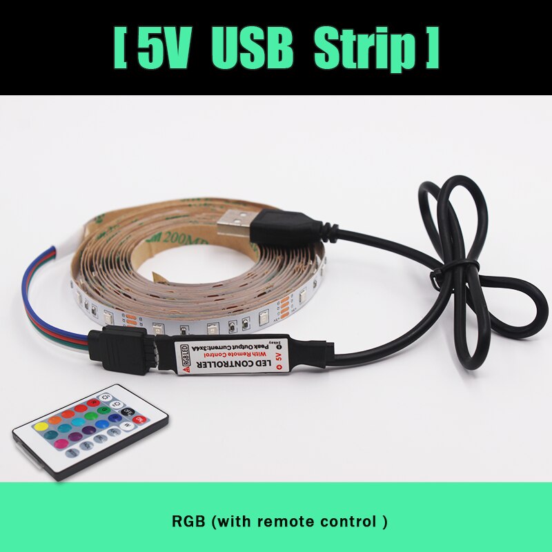USB RGB LED Strip Light SMD2835 5M 1M 2M 3M 4M 0.5M Diode Tape Flexible Neon Led Light Ribbon LED Strip USB 5V TV Backlight