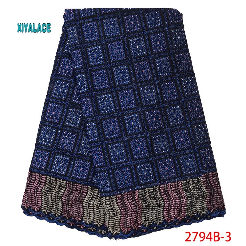 Latest French Nigerian Laces Fabric Tulle African Laces Fabric Wedding African French Tulle Lace YA2794B-1