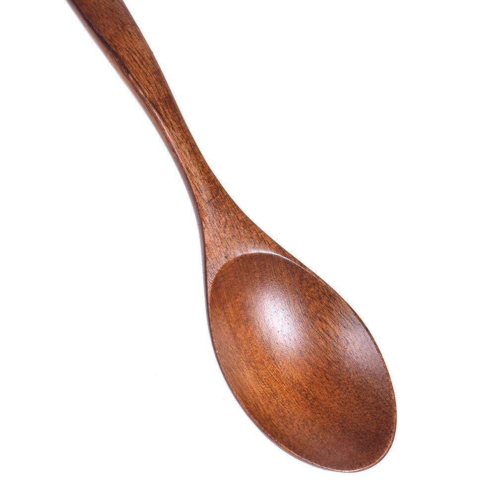 Træskeer lang håndteret ske børn ske træ ris suppe dessert ske kaffe te blanding af køkkenudstyr køkken tilbehør: 1