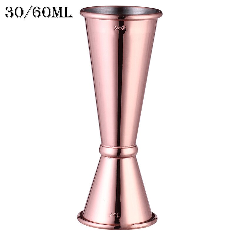 5 Stks/set Rvs Cocktail Shaker Mixer Starter Set Drinken Barman Browser Kit Bars Set Gereedschap Met Wijnrek Stand 750Ml: 30 60ml copper