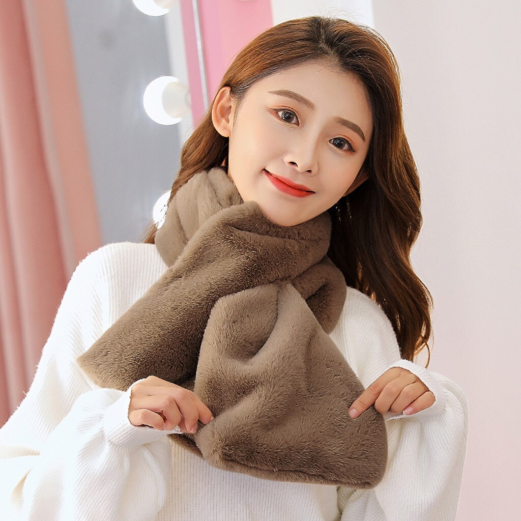 D Winter Women Scarf Solid Button Soft Wrap hijab Casual Warm Scarves Shawls Scarf Women Comfortable Plush hijab: KH