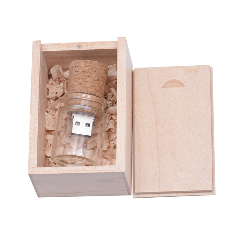 JASTER Glass Drift Bottle With Cork USB Flash Drive Transparent Pendrive 8GB 16GB 32GB 64GB 128GB Current Pen Drive