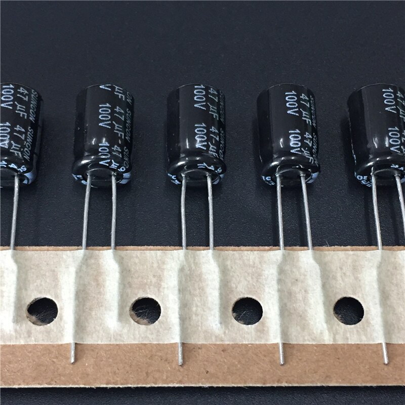 10pcs 47uF 100V SUNCON(SANYO) FY series 8x12mm 100V47uF Aluminum Electrolytic Capacitor