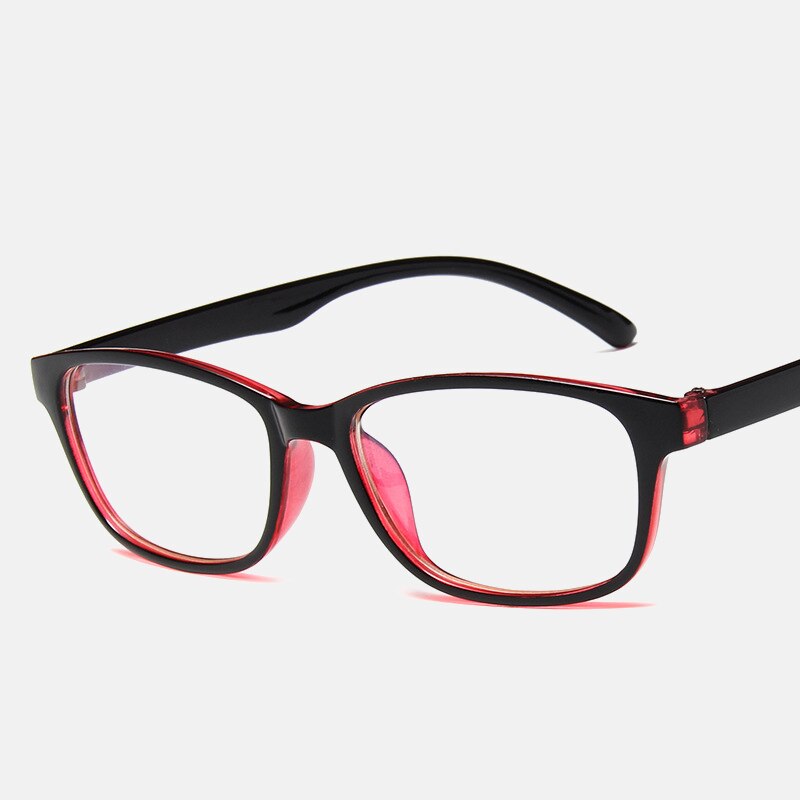 Computer Phone Eyewear Blue Light Blocking Rectangle Glasses Men Women Gaming Protection Radiation Anti Blue Light Glasses: Black red