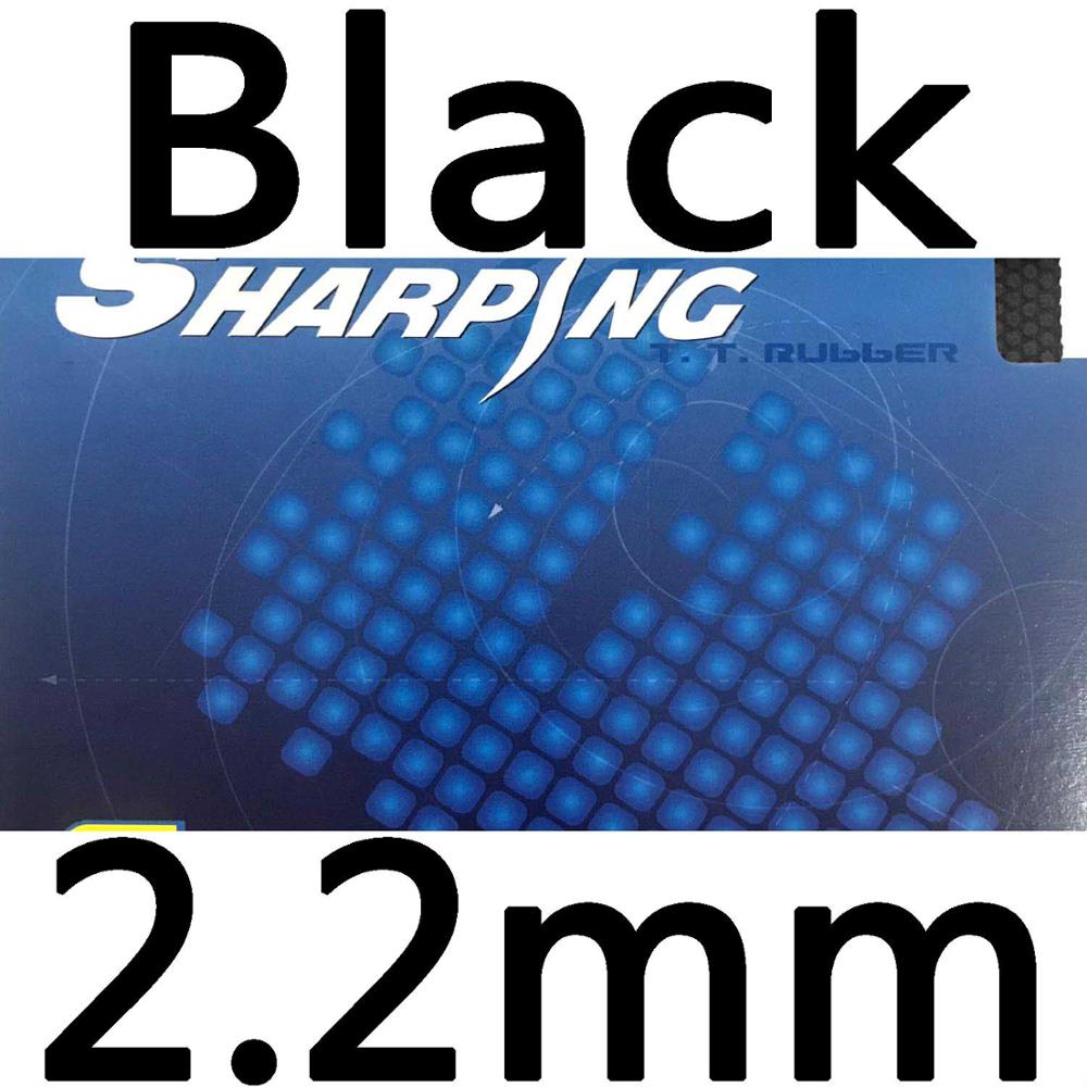 DHS Scharping Mittel Pips-aus tischtennis/Tischtennis gummi mit schwamm: Schwarz 2.2mm