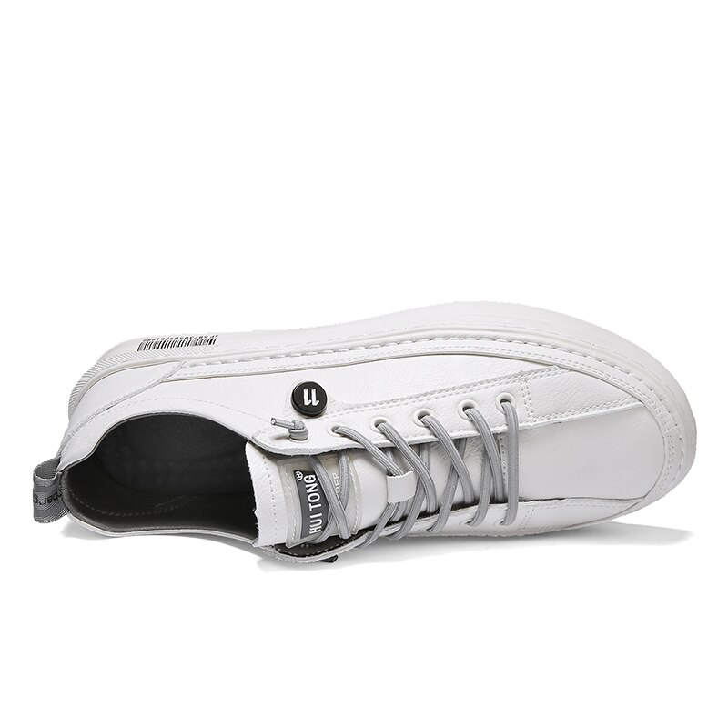 Mænd originale lædersko anti-glatte mænd sneakers mærke drenge fodtøj snøre sneakers til herre læder sko