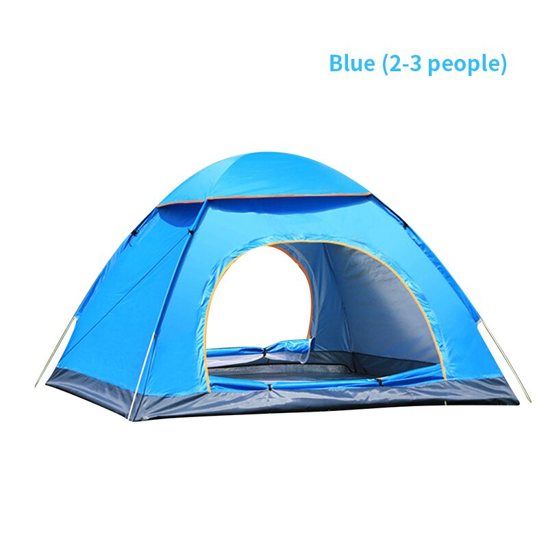 Automatic Outdoor Camping Tent Multiple Models Easy Open Family Camp Tents Ultralight Instant Shade Tourist Tents 2-3 Person: Blue