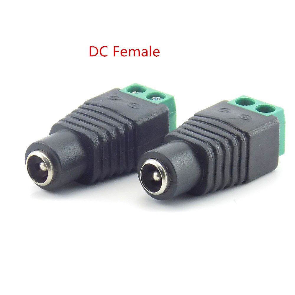 1/2/10 stk 12v dc han dc hun stik bnc stik stik cctv dc strømkabel 2.1 x 5.5mm han bnc adapter til led strip lys
