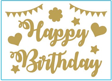 1pc adesivi per feste di buon compleanno per palloncini trasparenti trasparenti Bobo palloncini lettere decalcomanie forniture per feste di compleanno