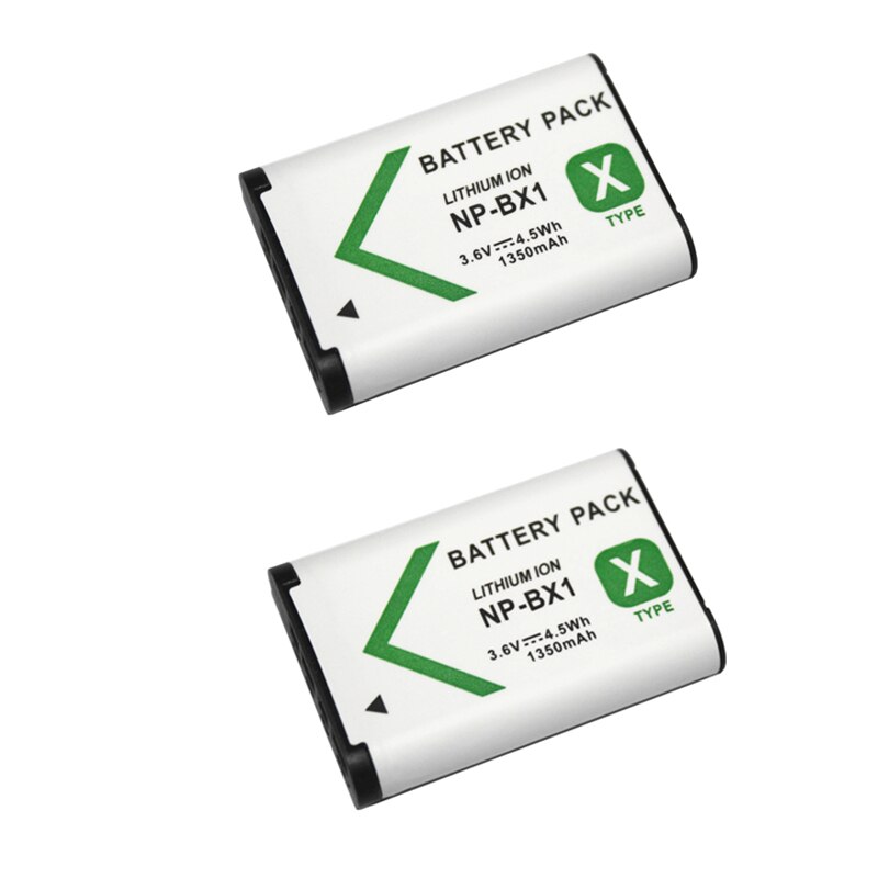 5Pcs 3.6V NP-BX1 Np Bx1 Batterij + 3 Slots Lader Voor Sony DSC-RX100 DSC-WX500 Iv HX300 WX300 HDR-AS15 x3000R MV1 AS30V HDR-A300: 2pcs