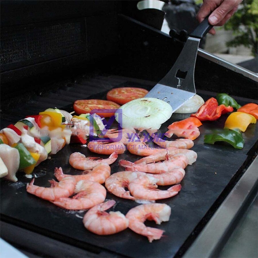 3 uds. Tapete para barbacoa 40*33cm negro BBQ horno Liner grueso 0,20mm barato pero de buena fácil de limpiar almohadilla antiadherente