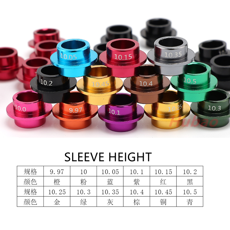 8Pcs Roller Skate Bearing Spacer Sleeve Height 9.97/10/10.05/10.1/10.15/10.2/10.25/10.3/10.35/10.4/10.45/10.5mm Inline Skate