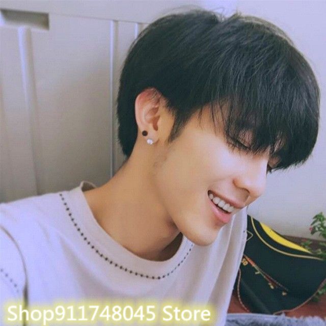 Korean Vogue Style Handsome Natural Men Wig Man Short Wig Short Straight Hair Full Wigs Bald Replacement Block Curls Fluffy for
