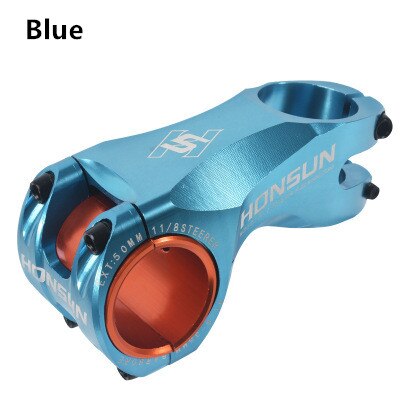 Honsun cykel frempind 28.6 * 31.8mm * 70mm cykel aluminium frempind road mountainbike tilbehør: Blå