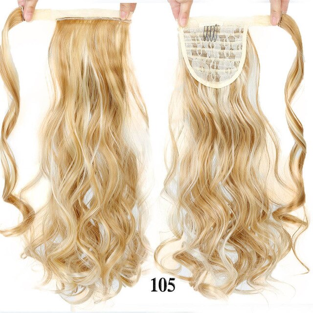 HOUYAN-Cola de Caballo enrollada, Clip de cola sintética para extensión de cabello, accesorios para el cabello, coleta falsa para mujer: 105