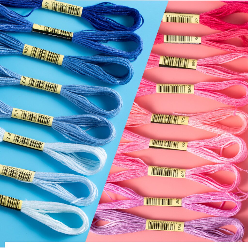 50 Skeins Cross Stitch Cotton Embroidery Thread Floss Sewing Skeins Craft