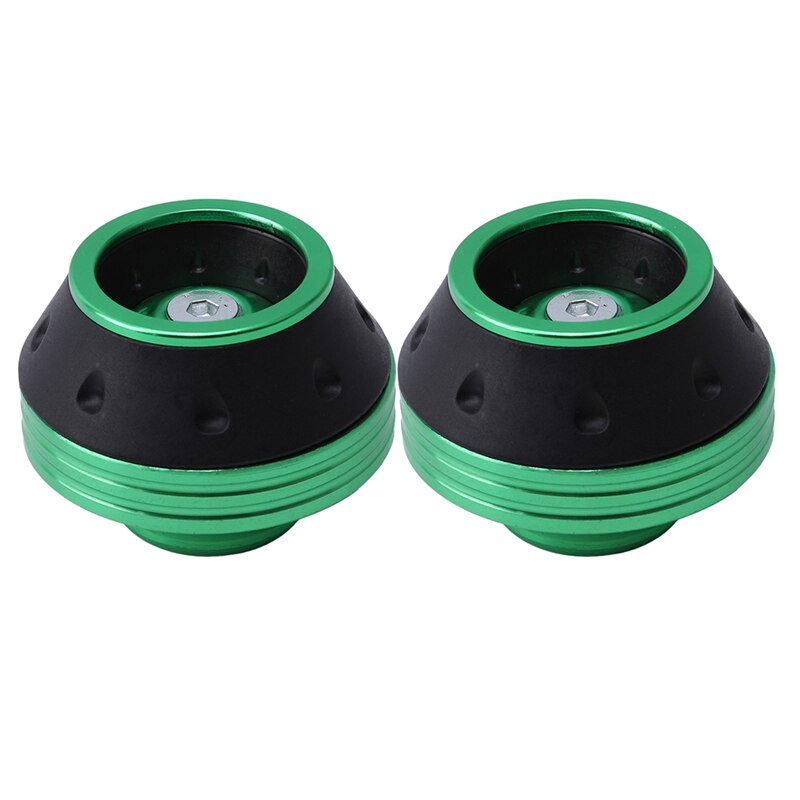 Aluminum Alloy Front Fork Wheel Frame Sliders Damping Falling Protection Tool Scooter 2 Pcs Car Motorcycle Accessories